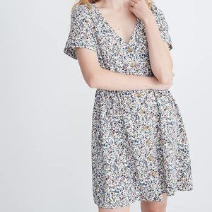 MADEWELL Button-Front Day Dress in Blossoming Vines